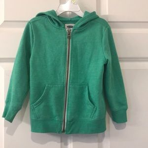 Old Navy Boys Green Zip Up Hoodie, Size 4T